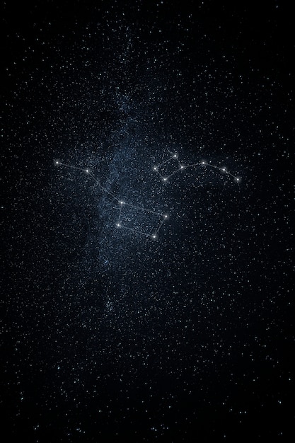 Beautiful constellations on dark sky