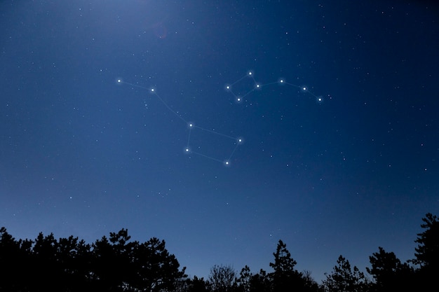 Beautiful constellations on sky