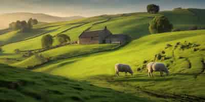 Free photo beautiful country side landscape