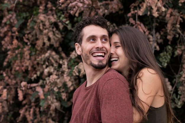  couple showing love to each other outdoors