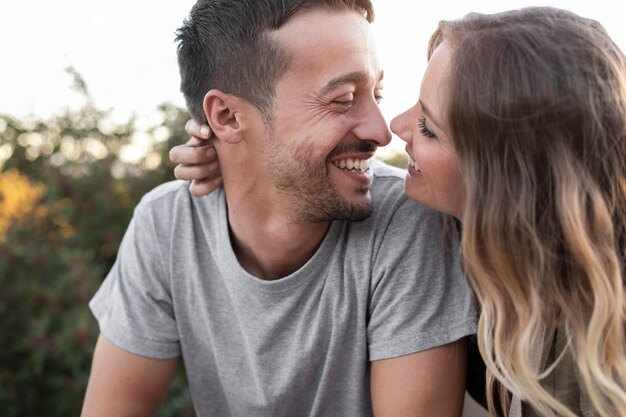 Beautiful couple spending time together on valentine's day