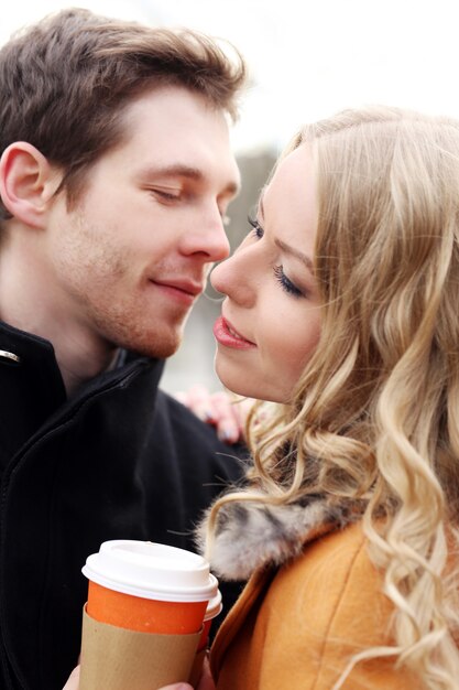 Beautiful couple on the street