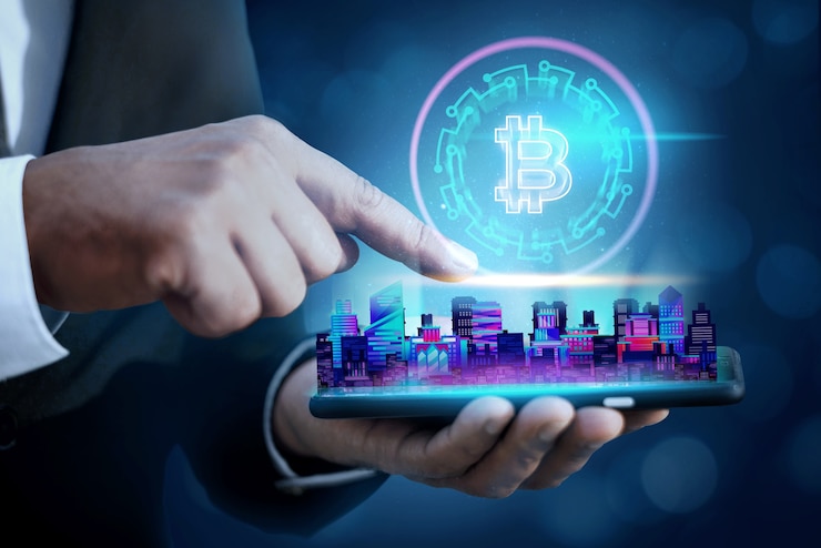 Free Photo beautiful cryptocurrency hologram design
