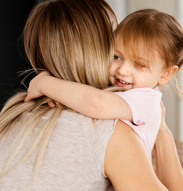 Free photo beautiful daughter and mother spending time together