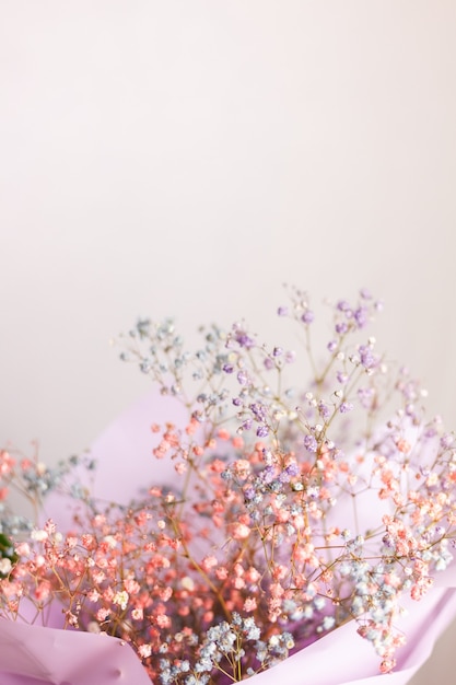 Free photo beautiful decoration cute little dried colorful flowers, wallpaper.