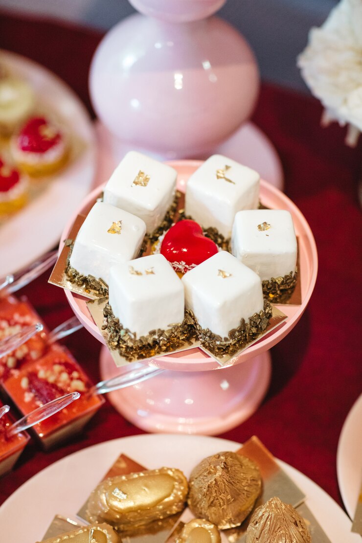 Free Photo beautiful and delicious cakes are on the festive table