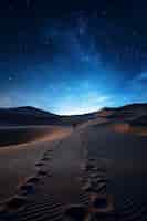 無料写真 夕暮れの美しい砂漠の風景