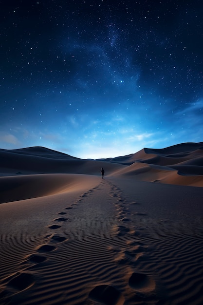 Beautiful desert landscape at sunrise