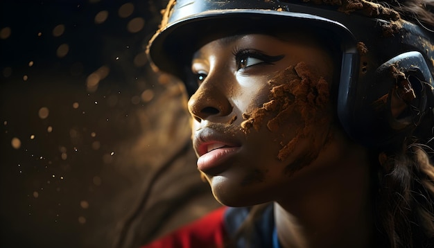 Free photo beautiful detailed emotional softball player photography