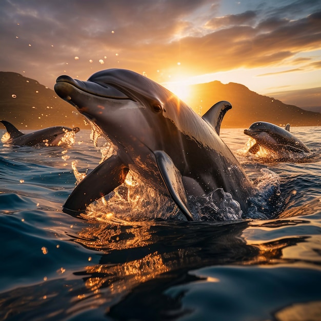 Free photo beautiful dolphin exotic background