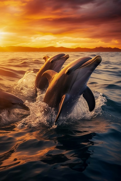 Free photo beautiful dolphin exotic background