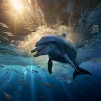 Free photo beautiful dolphin exotic background