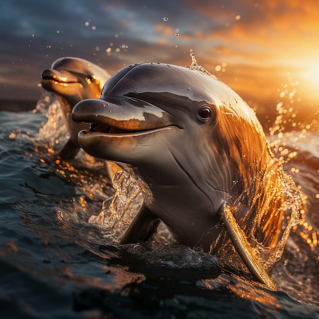 Free photo beautiful dolphin exotic background