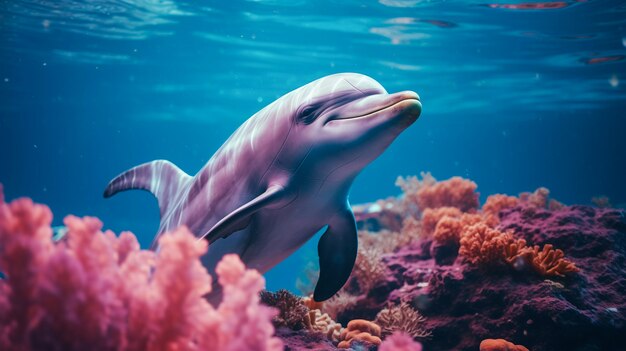 Beautiful dolphin exotic background