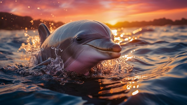 Free photo beautiful dolphin exotic background