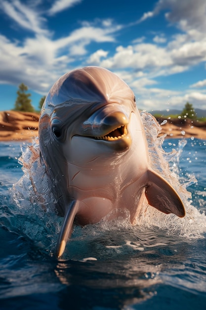 Free photo beautiful dolphin exotic background