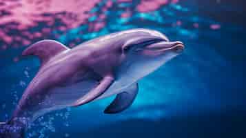 Free photo beautiful dolphin exotic background