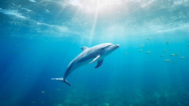 Free photo beautiful dolphin exotic background