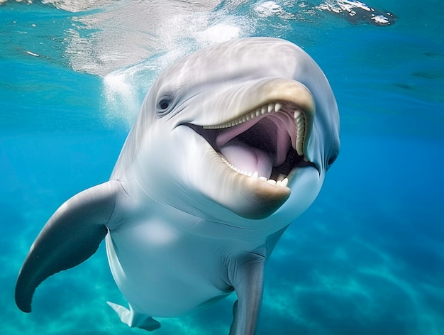 무료 사진 아름다운 돌고래 이국적인 배경
