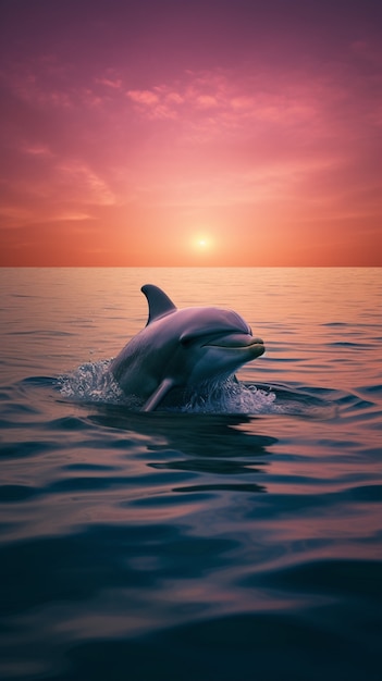 아름다운 돌고래 수영