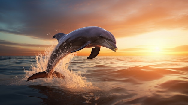 Foto gratuita bellissimo il nuoto dei delfini