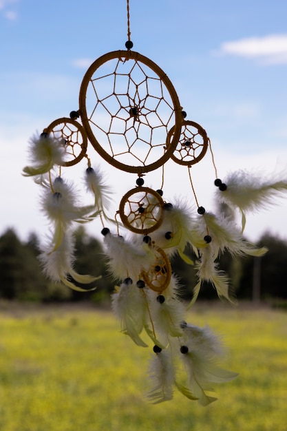 Free photo beautiful dream catcher outdoors