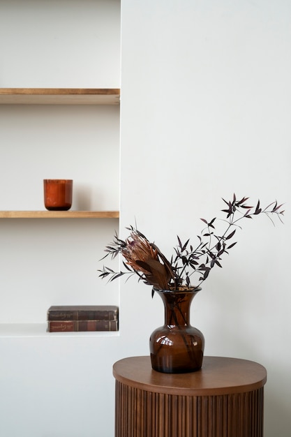 Beautiful Dried Flowers On Table