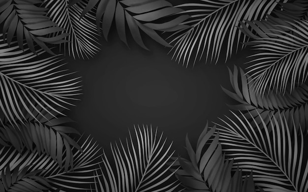 Beautiful and elegant background of dark plants with copy space