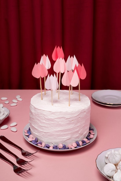 Free photo beautiful and elegant cake topper