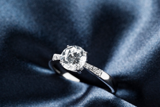 Beautiful engagement ring with diamonds