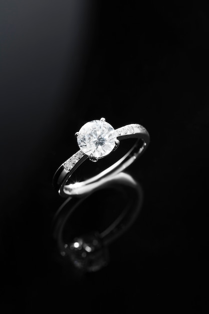 Beautiful engagement ring with diamonds