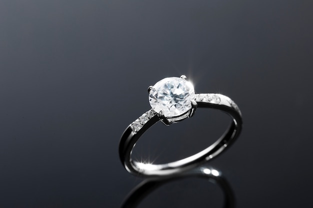 Beautiful engagement ring with diamonds