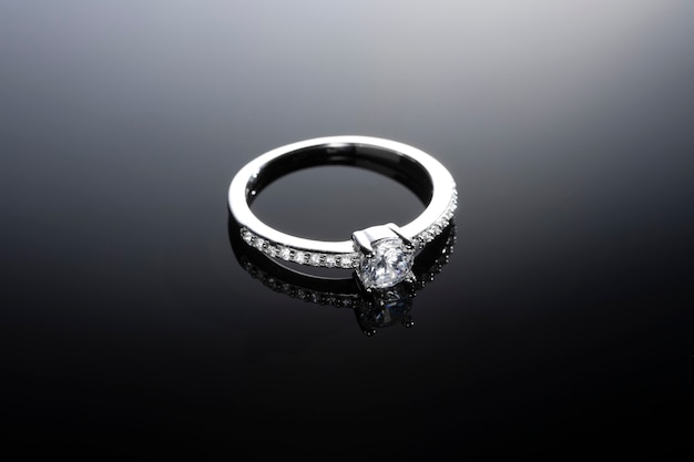 Beautiful engagement ring with diamonds