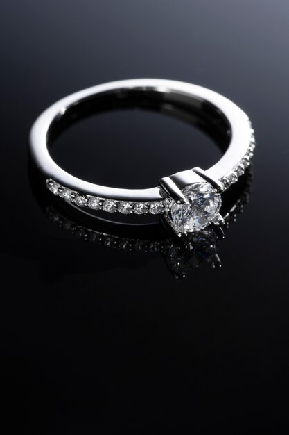 Beautiful engagement ring with diamonds