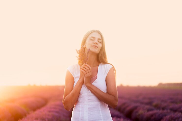 Free Photo beautiful enjoying nature concept