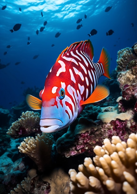 Free photo beautiful exotic colorful fish