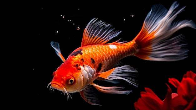 Free photo beautiful exotic colorful fish