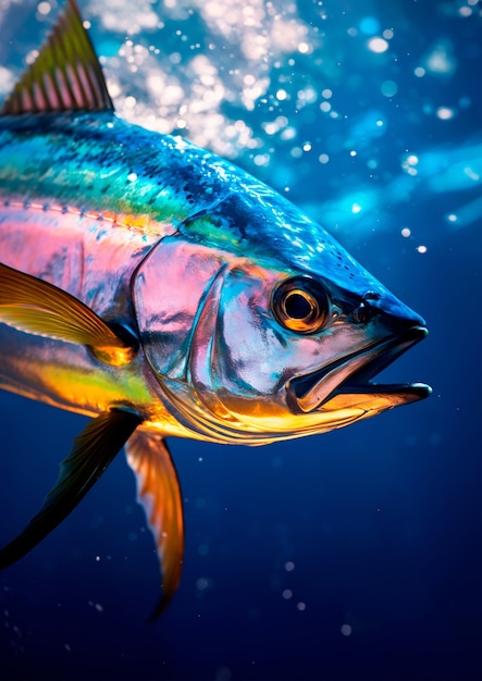 Free photo beautiful exotic colorful fish