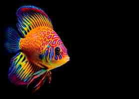 Free photo beautiful exotic colorful fish