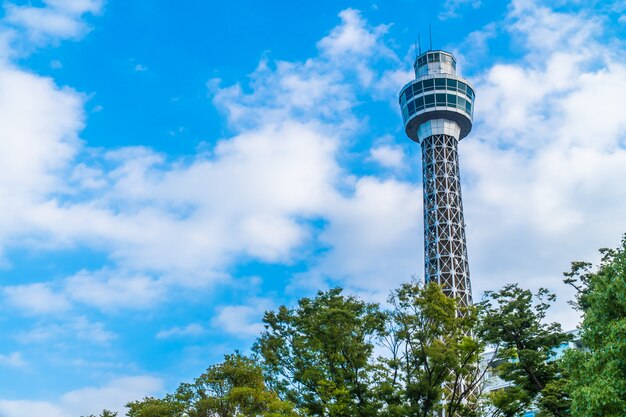 Beautiful exterior building of marine tower