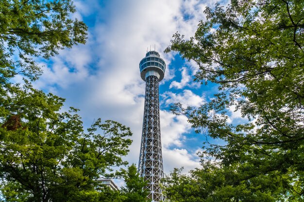 Beautiful exterior building of marine tower