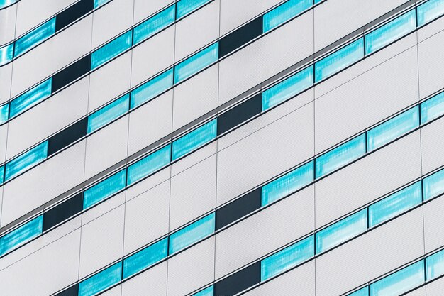 Beautiful exterior building with glass window pattern textures