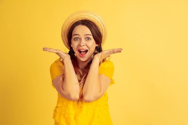 Beautiful female model in hat