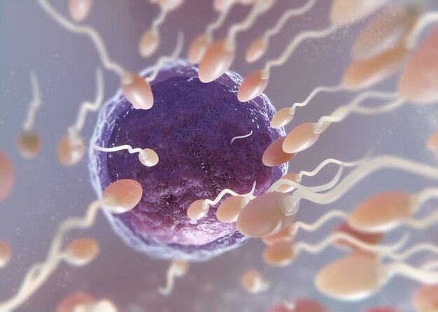 Beautiful fertility concept in 3d rendering
