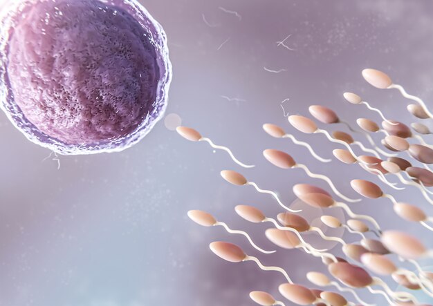 Beautiful fertility concept in 3d rendering