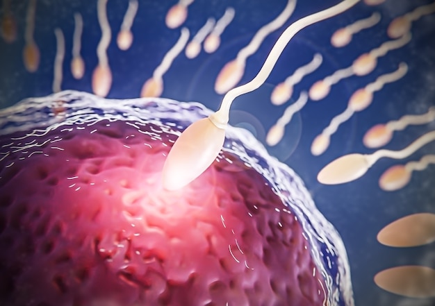 Beautiful fertility concept in 3d rendering