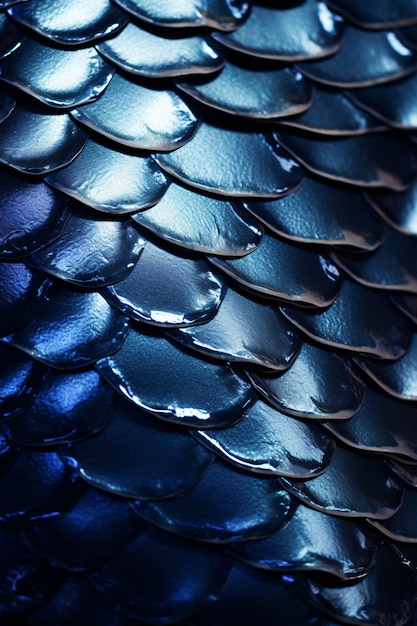 Beautiful fish scales close up