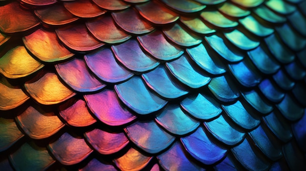 Free photo beautiful fish scales close up