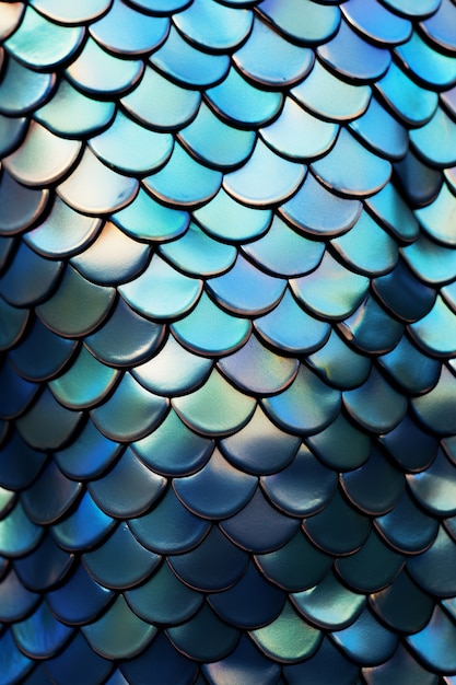 Beautiful fish scales close up