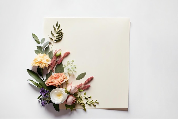 Free photo beautiful floral frame with copyspace